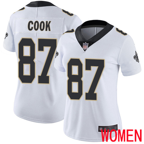 New Orleans Saints Limited White Women Jared Cook Road Jersey NFL Football #87 Vapor Untouchable Jersey->women nfl jersey->Women Jersey